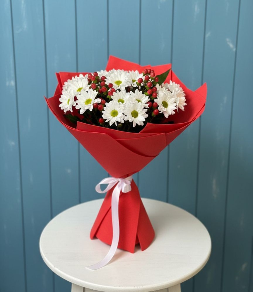 Букет цветов из: Хризантемы в Октябрьский Хабаровский край