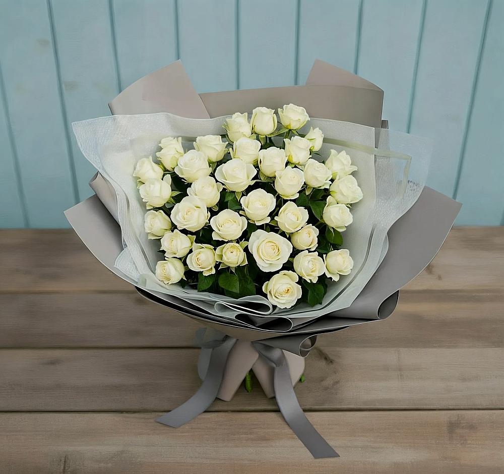 Букет Белоснежная нежность в Октябрьский Хабаровский край