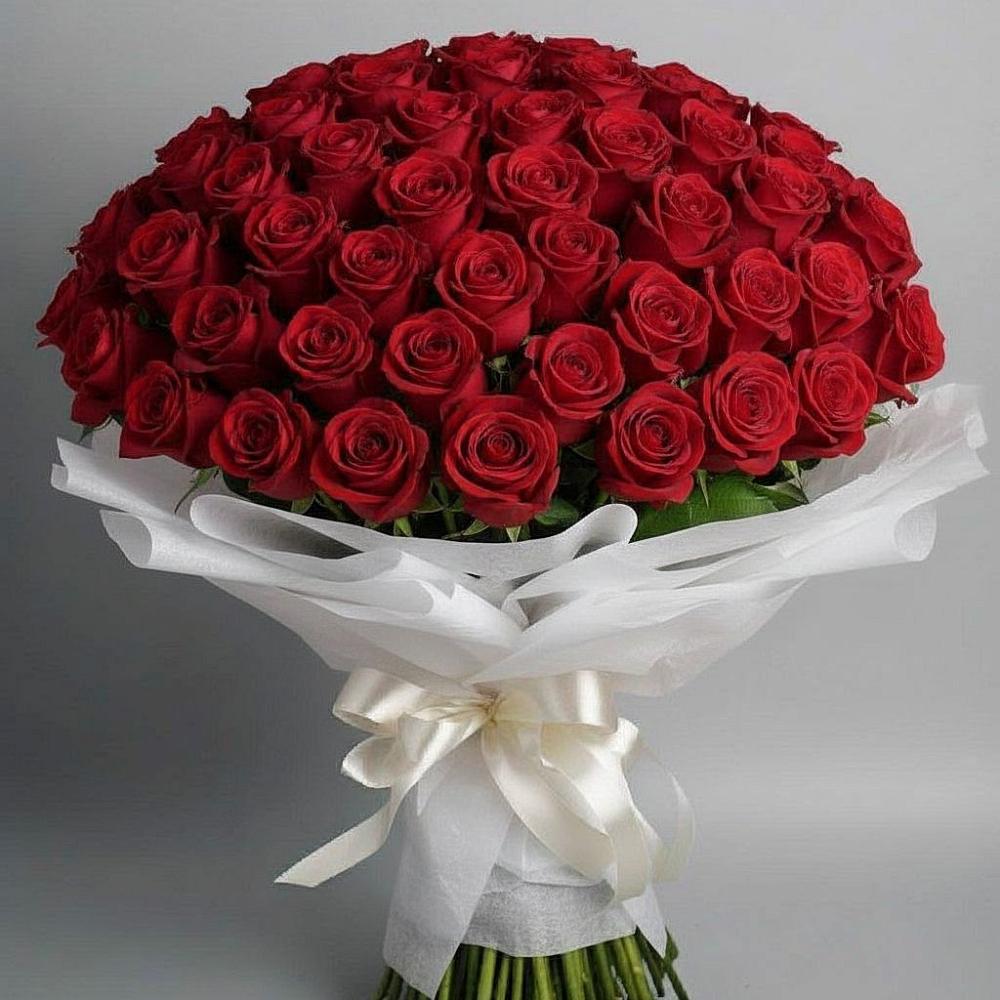 Букет 101 Красная роза Блэк Мэджик в Октябрьский Хабаровский край