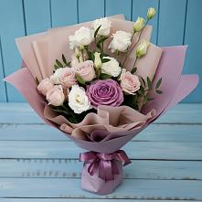 Букет цветов из:  Розы и Лизиантусы #REPLACE_PRED# Октябрьский Хабаровский край