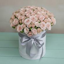 Цветочная композиция из Розы в шляпной коробке #REPLACE_PRED# Октябрьский Хабаровский край