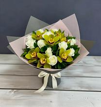 Букет цветов из:  Орхидеи и Розы #REPLACE_PRED# Октябрьский Хабаровский край