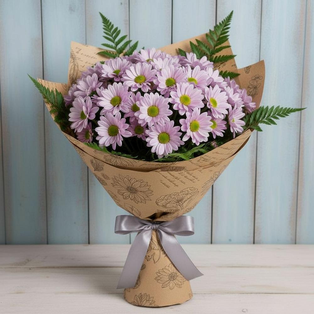 Букет цветов из: Хризантемы в Октябрьский Хабаровский край