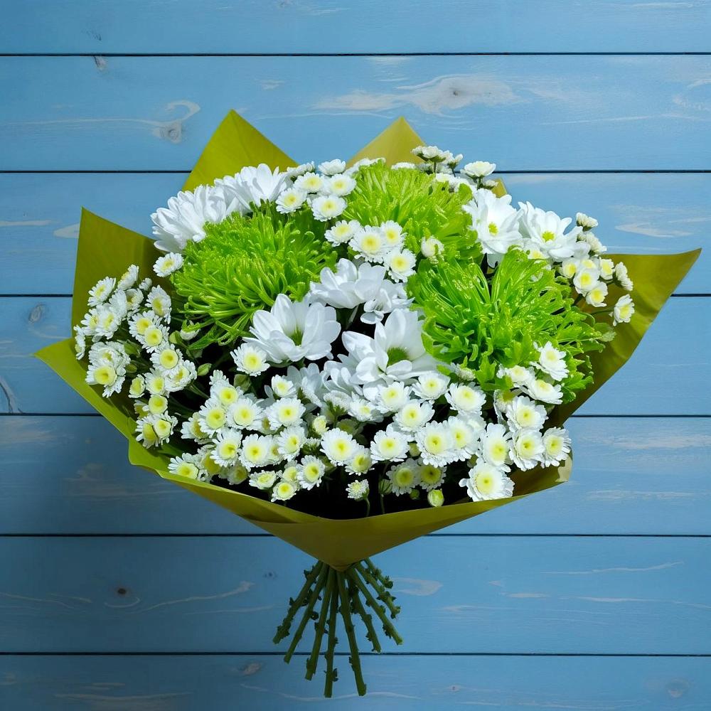 Букет цветов из: Хризантемы в Октябрьский Хабаровский край