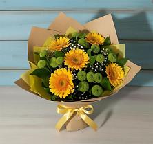 Букет цветов из:  Герберы и Хризантемы #REPLACE_PRED# Октябрьский Хабаровский край