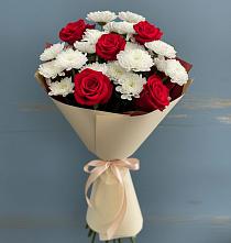 Букет цветов из:  Розы и Хризантемы #REPLACE_PRED# Октябрьский Хабаровский край