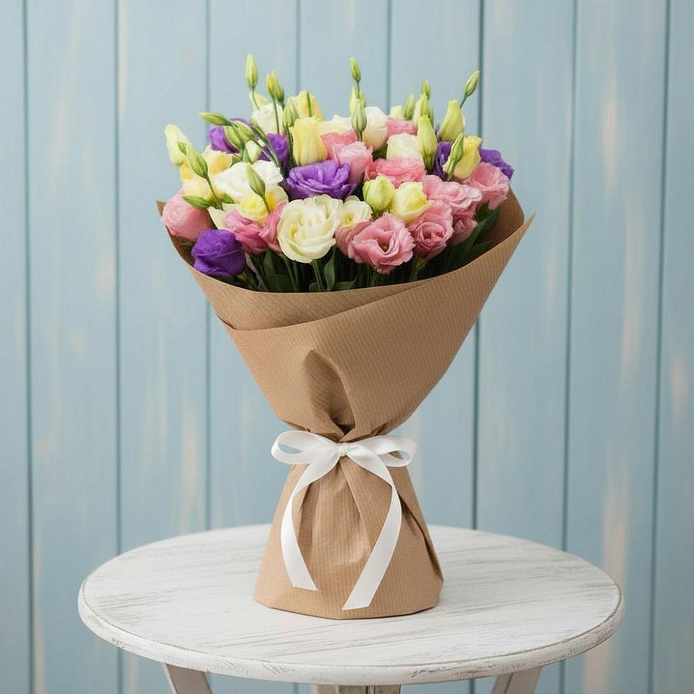 Букет цветов из: Лизиантусы в Октябрьский Хабаровский край