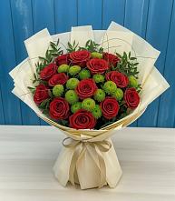 Букет цветов из:  Розы и Хризантемы #REPLACE_PRED# Октябрьский Хабаровский край