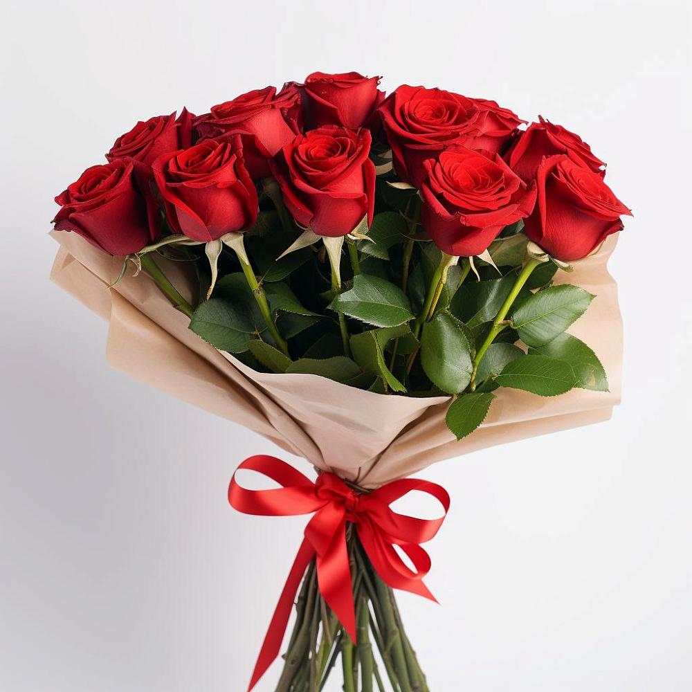 Букет 11 Красных роз Эдлесс Лав в Октябрьский Хабаровский край
