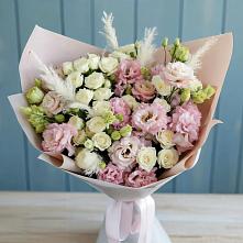 Букет цветов из:  Альстромерии и Розы в Октябрьский Хабаровский край