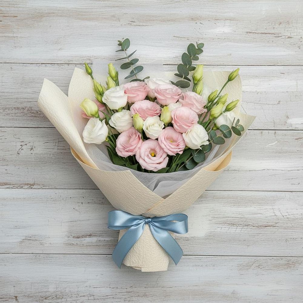 Букет цветов из: Лизиантусы в Октябрьский Хабаровский край